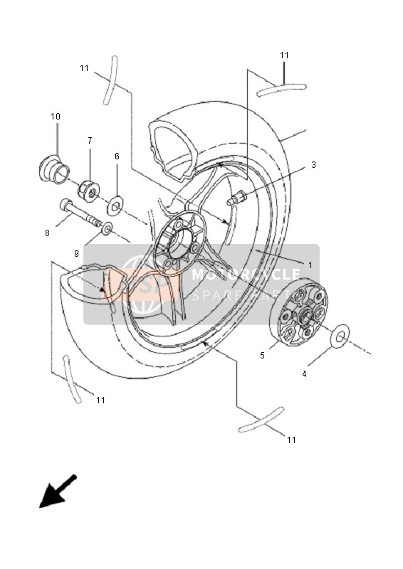 Roue arrière